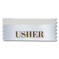 1-5/8"x4" Horizontal Stock Title Ribbon W/ Tape (Usher)
